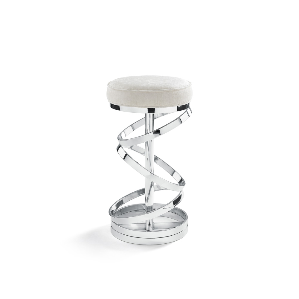 Glam counter stool: Ivory linen